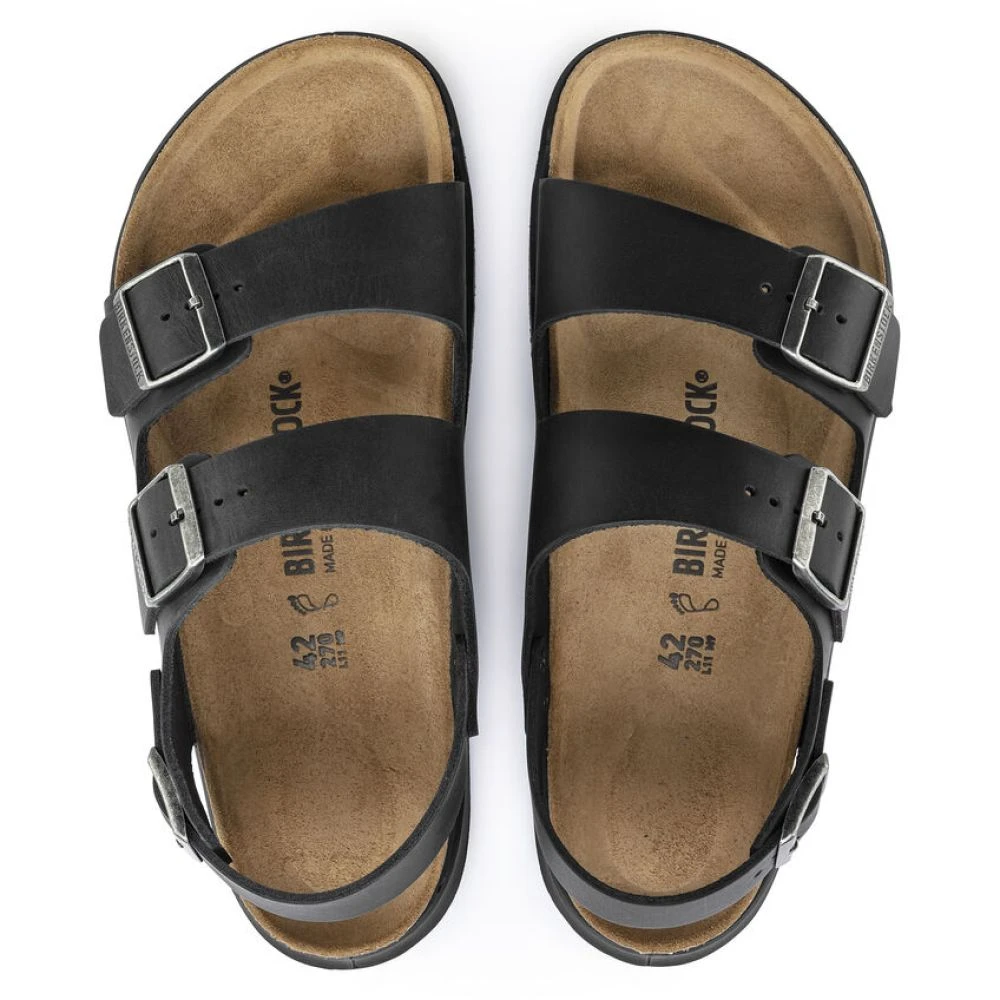 Birkenstock Men's Milano CT Oiled Leather In Black - Image 4