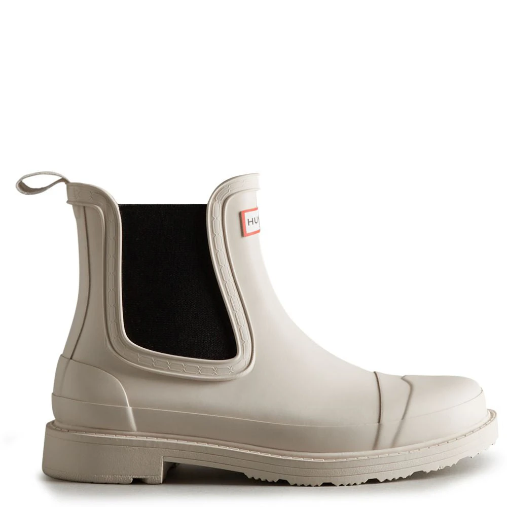Hunter Women's Commando Chelsea Boots In Cast Pale Grey
