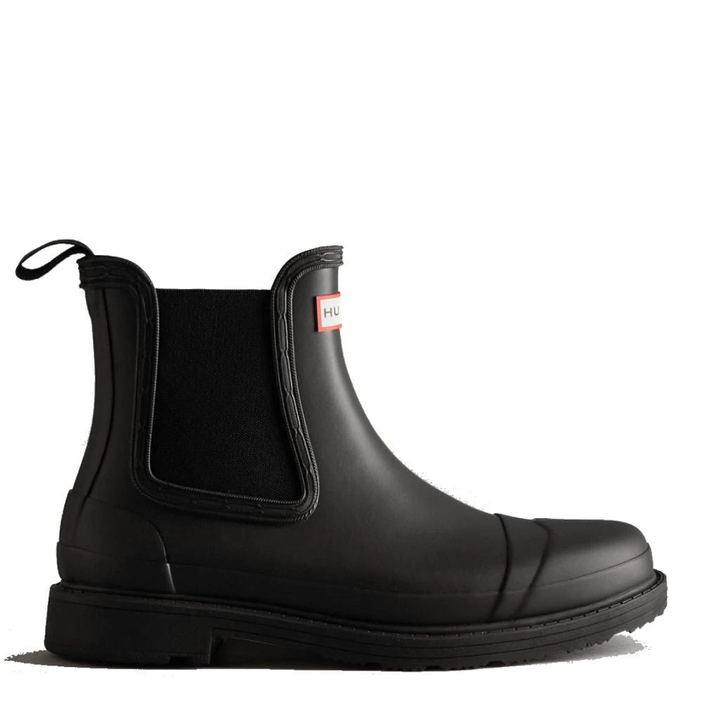 Hunter Women's Commando Chelsea Boots In Black