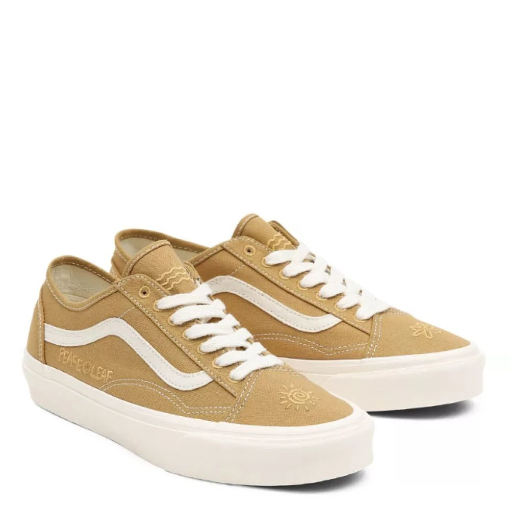 Vans Women's Eco Theory Old Skool Tapered In Mustard Gold/True White - Image 2