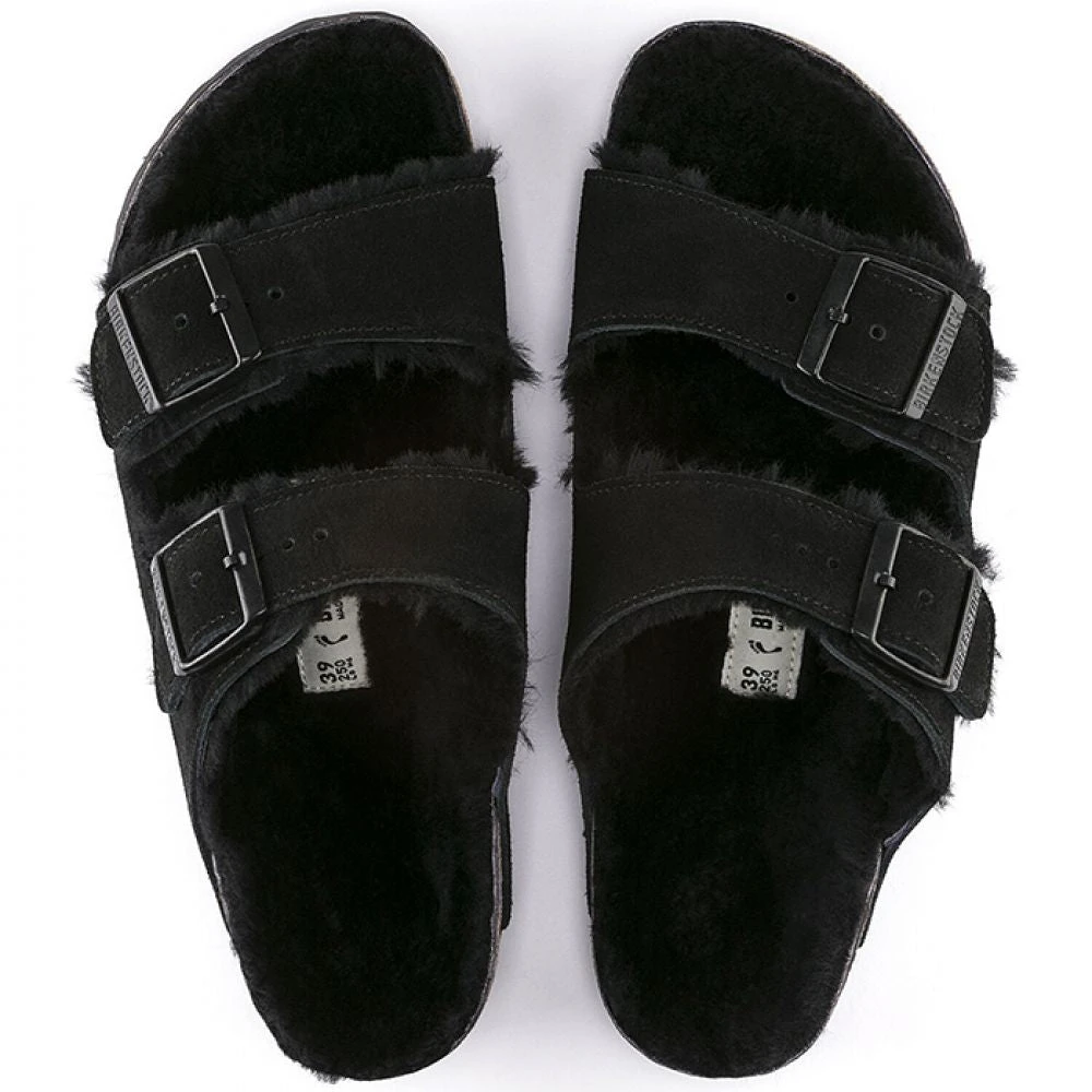 Birkenstock Arizona Shearling In Black (Narrow Width) - Image 3