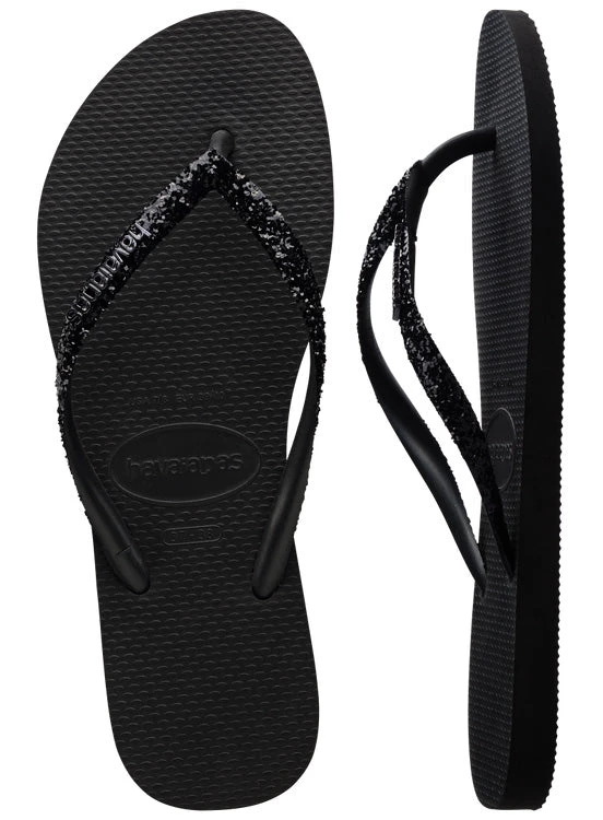 Havaianas Women's Slim Glitter II In Black - Image 2