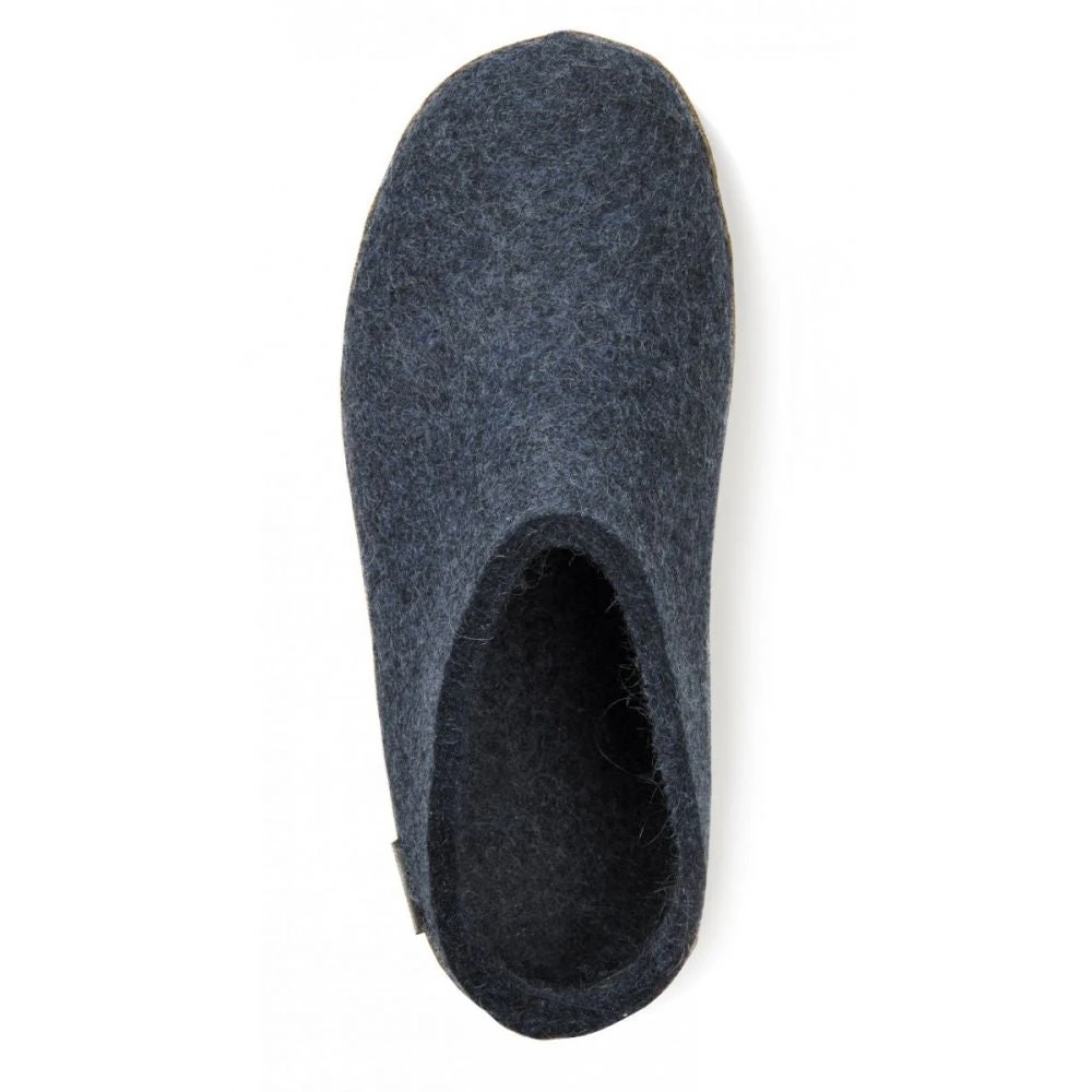 Glerups Open Heel Leather Sole In Denim - Image 5