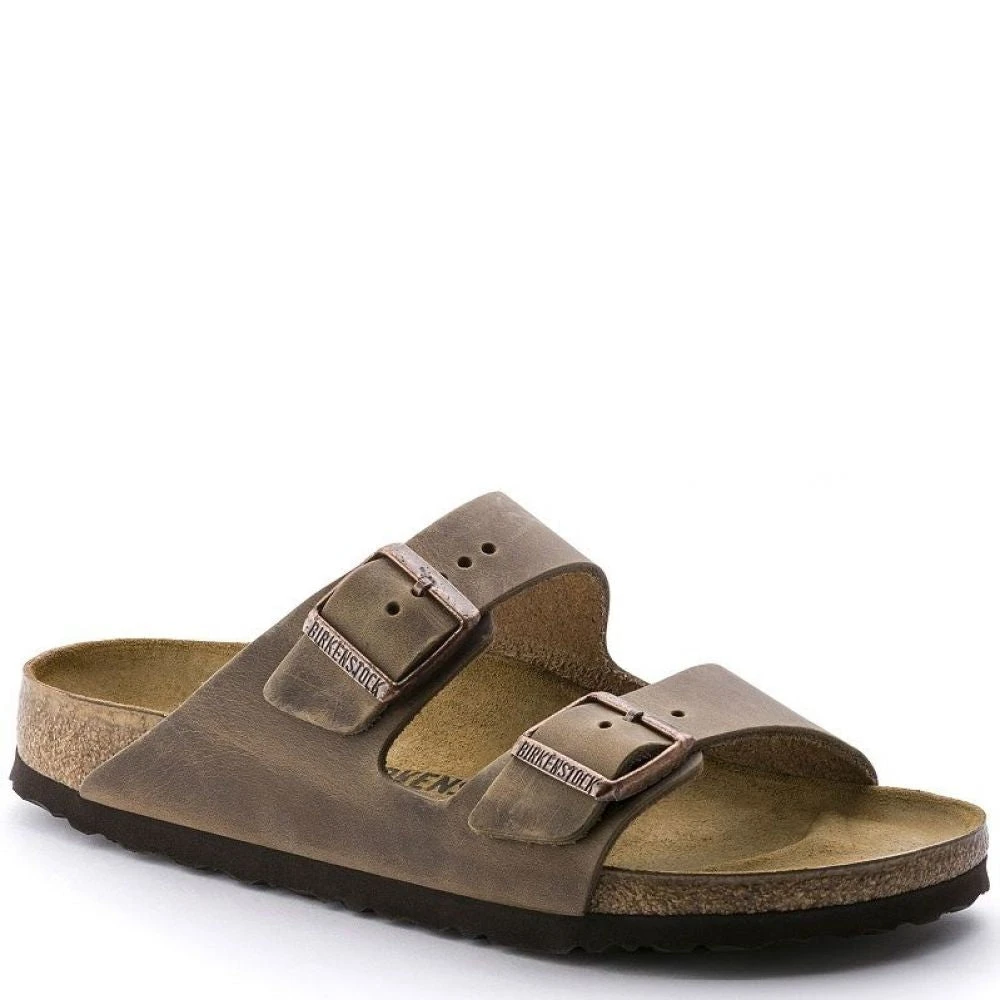 Birkenstock Arizona Oiled Leather In Tobacco Brown (Narrow Width) - Image 2