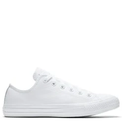 Converse Chuck Taylor All Star Mono Leather Low Top In White Monochrome