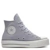 Converse Women's Chuck Taylor All Star Lift Platform Hi Suede In Gravel/Iron Grey/Egret