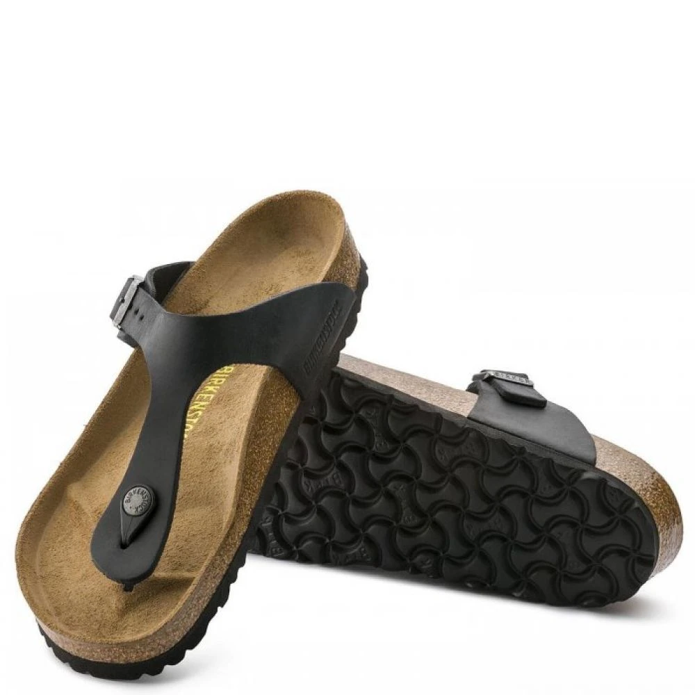 Birkenstock Women's Gizeh Oiled Leather In Black - Image 4