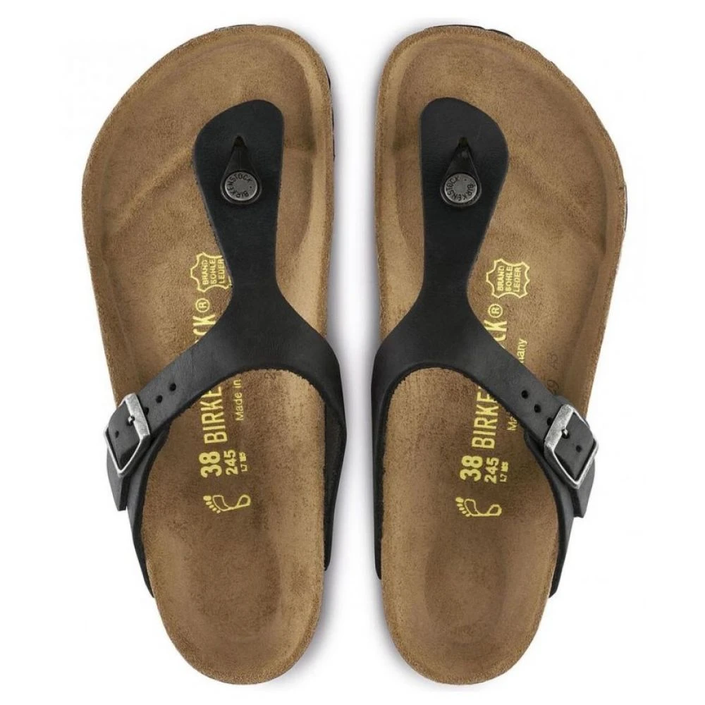 Birkenstock Women's Gizeh Oiled Leather In Black - Image 3