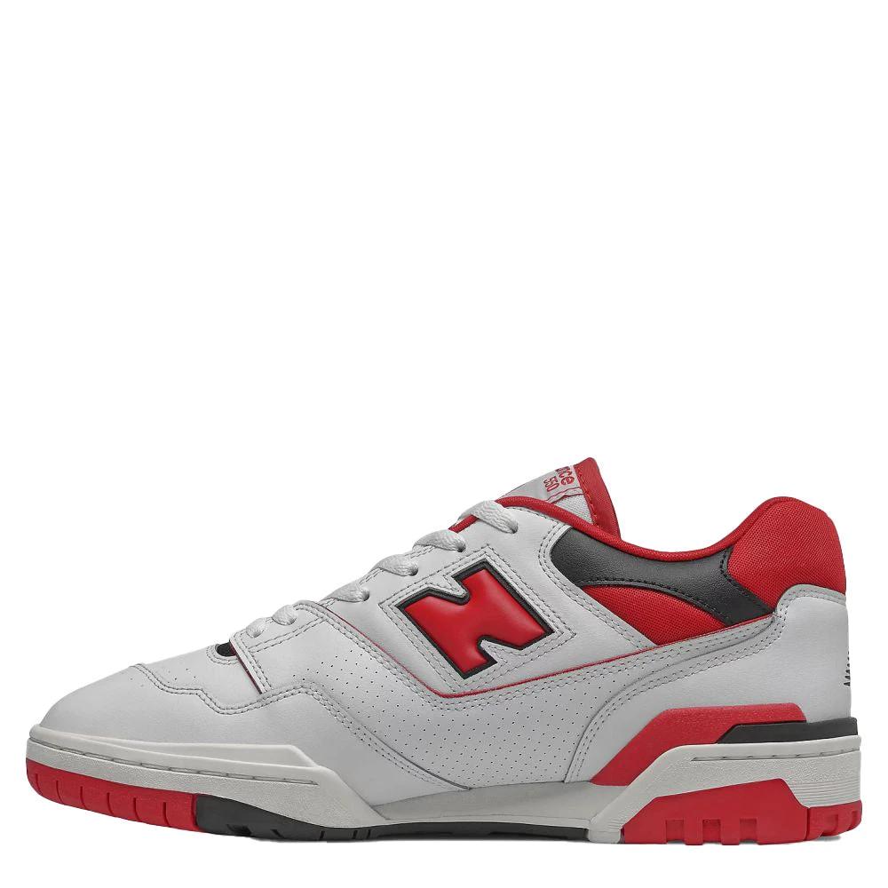 New Balance Men's 550 In White With Team Red - Image 2