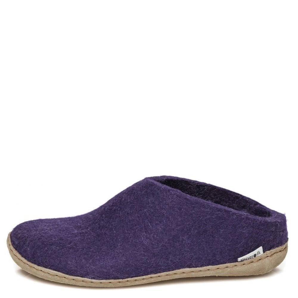 Glerups Women's Open Heel Leather Sole In Purple - Image 3